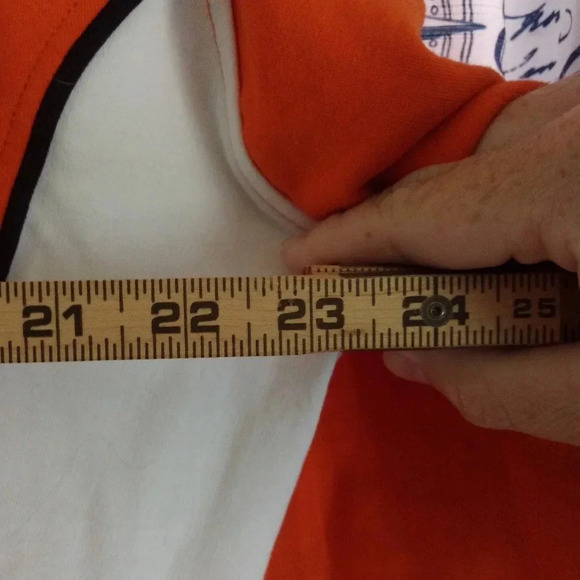 Vintage Holland Zip Up Varsity Jacket Orange Blue White Size Medium - Picture 4 of 8